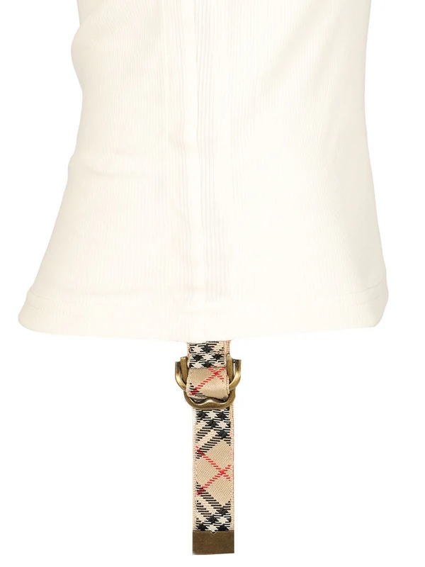 Check Pattern Strap Sleeveless Top - Image 5