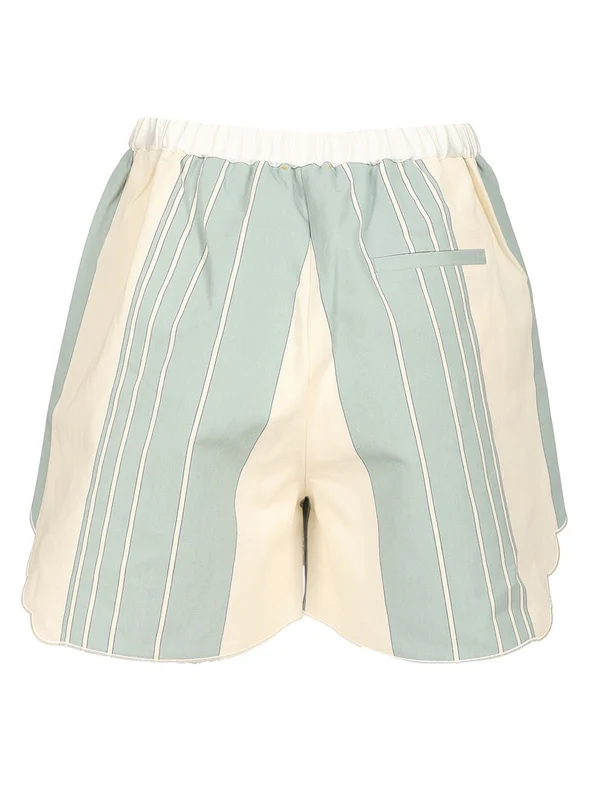 CHIC Striped Cotton Linen Bermuda Shorts - Image 2