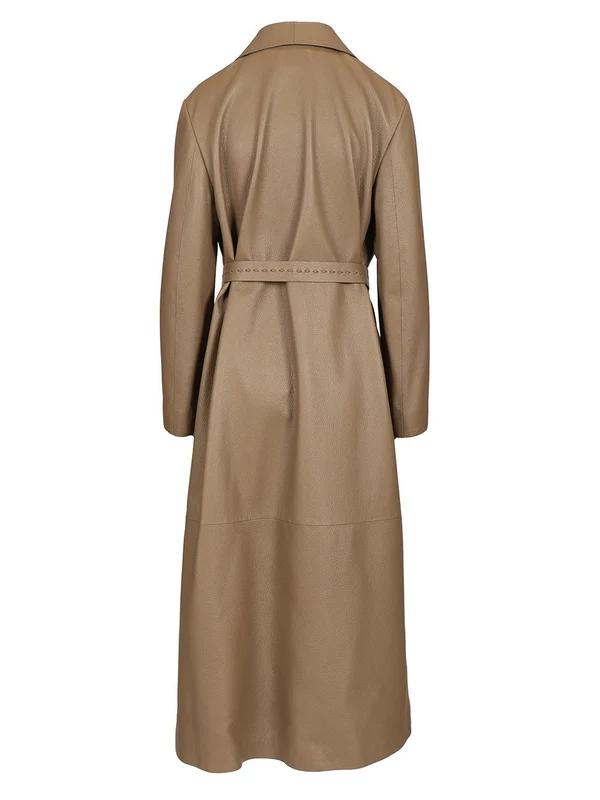 Belted Leather Coat - Image 2