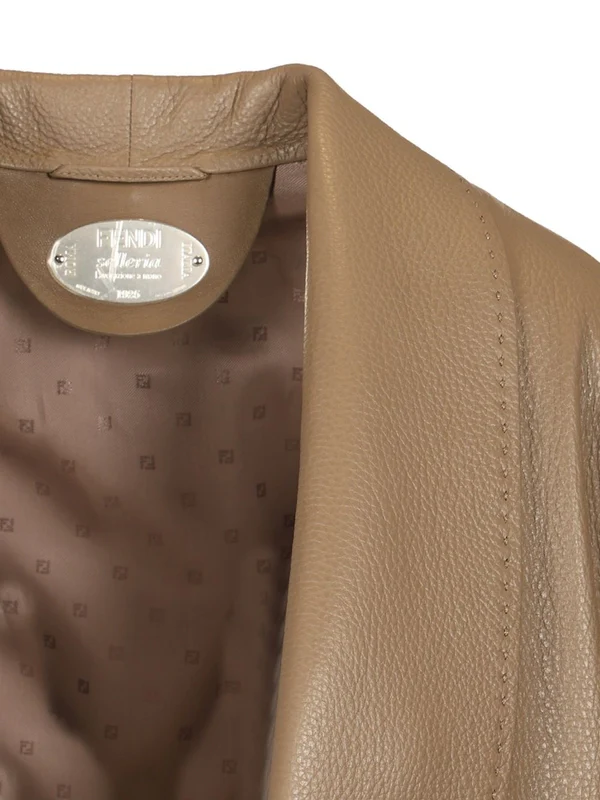 Belted Leather Coat - Image 4