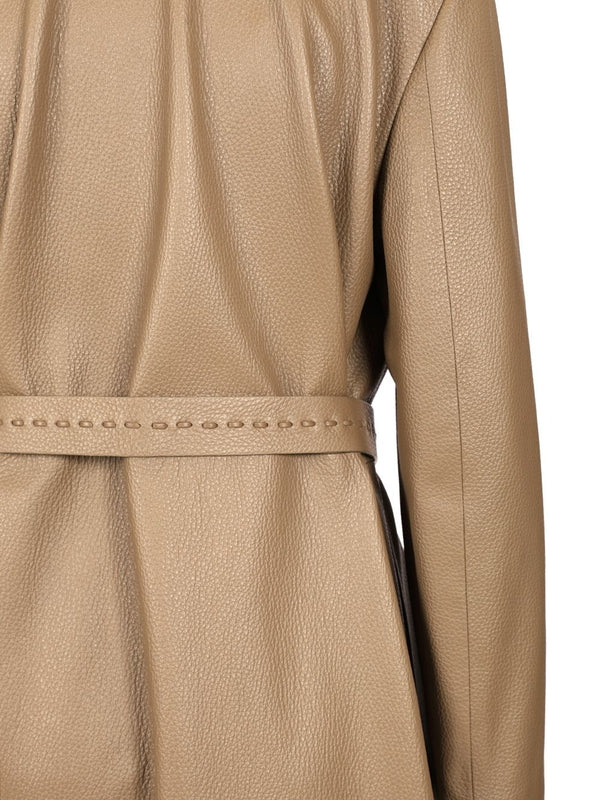 Belted Leather Coat - Image 9