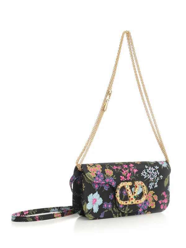 LOCO Floral Pattern Silk Shoulder Bag - Image 2