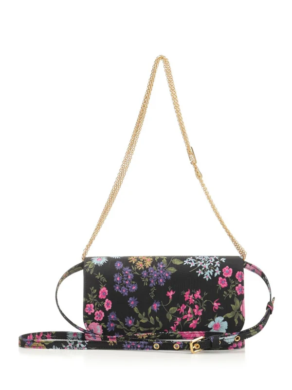 LOCO Floral Pattern Silk Shoulder Bag - Image 3
