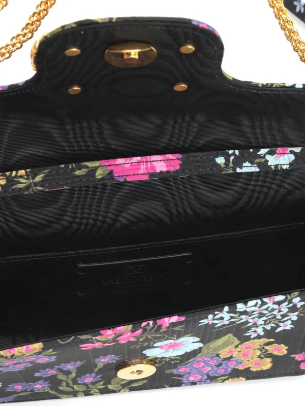 LOCO Floral Pattern Silk Shoulder Bag - Image 4