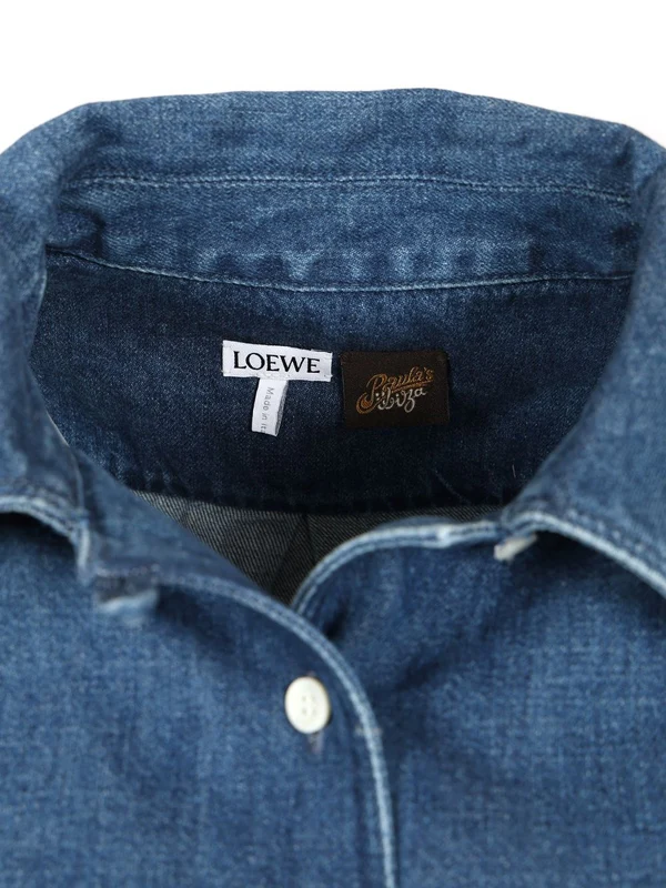 Anagram Logo Short-Sleeve Denim Shirt - Image 4