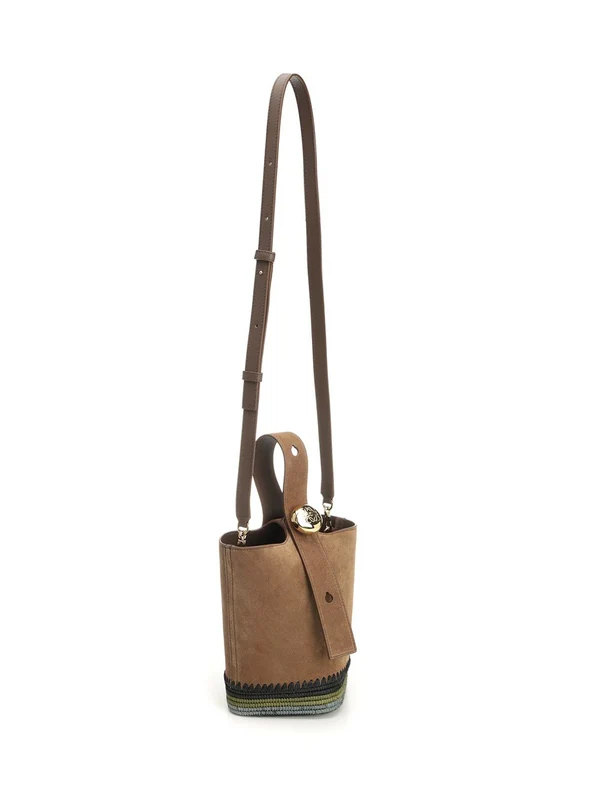 Pebble Mini Leather Bucket Bag - Image 2