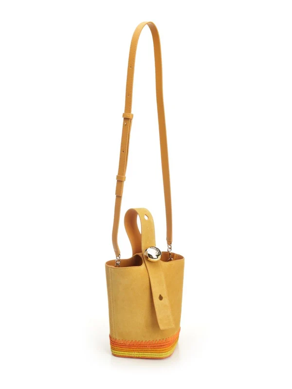 Pebble Mini Leather Bucket Bag - Image 2