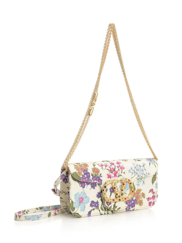 LOCO Floral Pattern Silk Shoulder Bag - Image 2