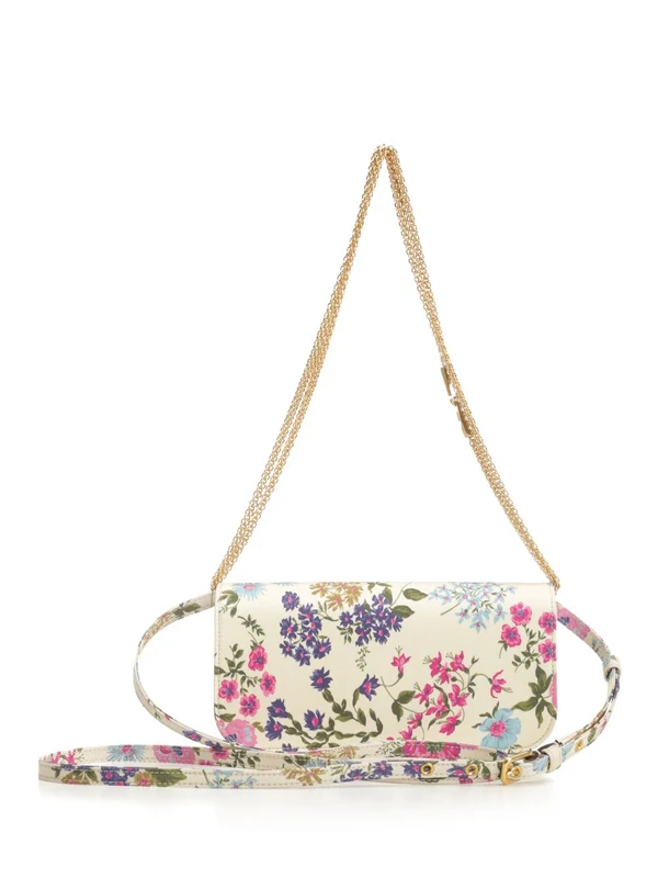 LOCO Floral Pattern Silk Shoulder Bag - Image 3