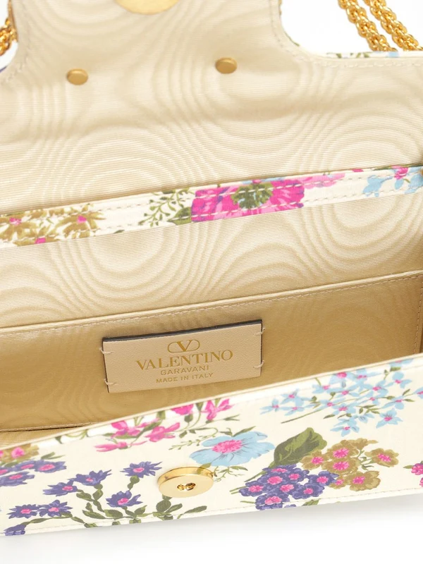 LOCO Floral Pattern Silk Shoulder Bag - Image 4