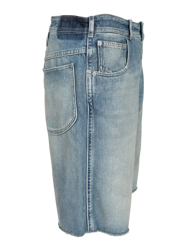 Back Stitch Denim Shorts - Image 3