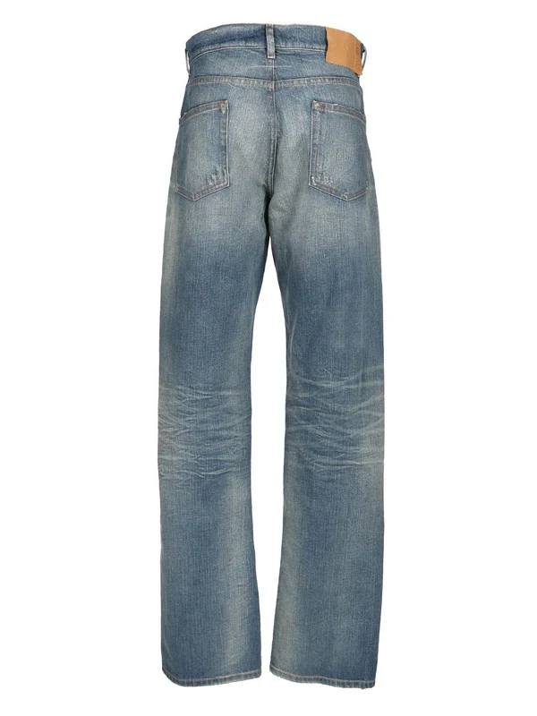 Distressed Washed Denim Pants - Image 2