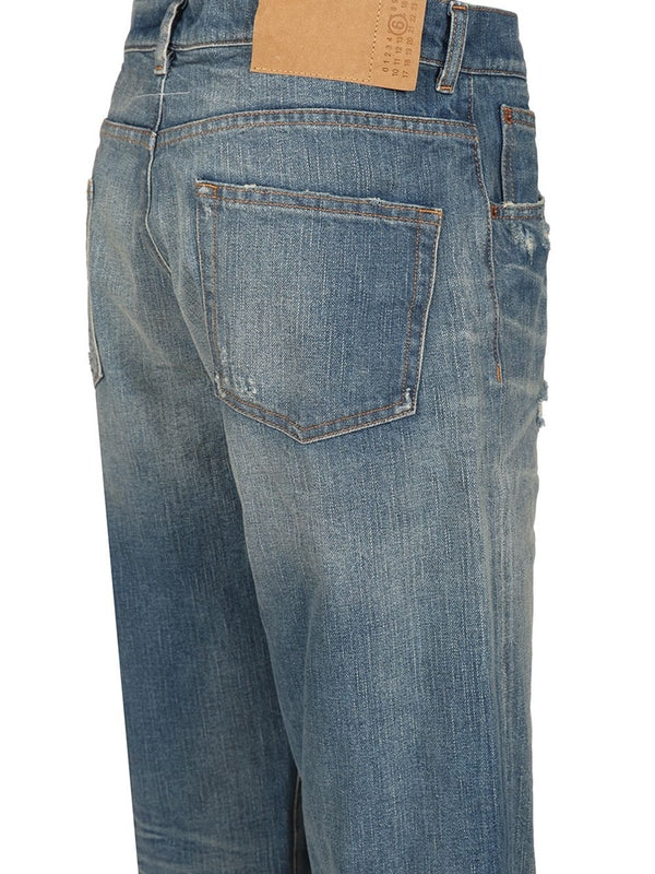 Distressed Washed Denim Pants - Image 4