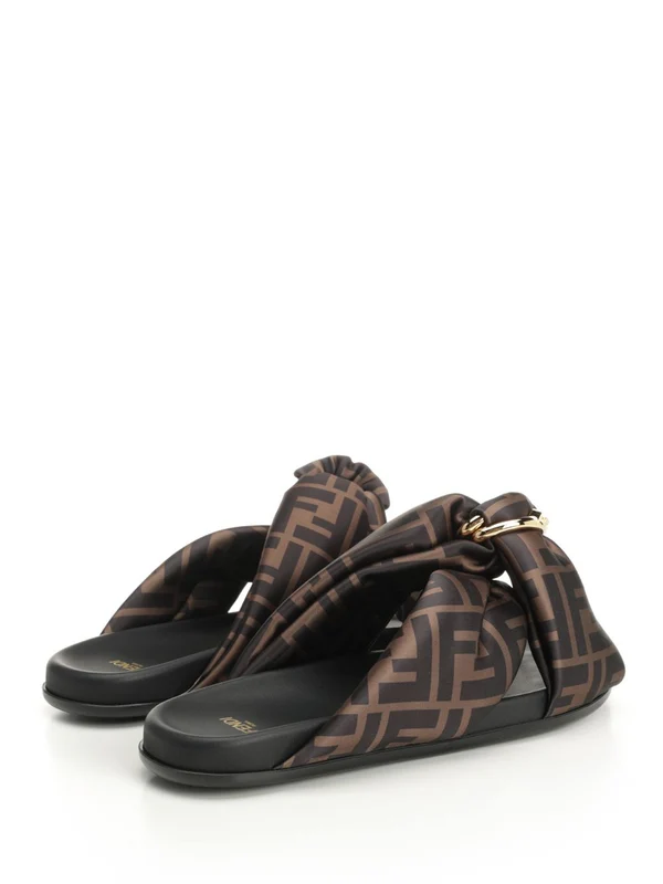 FF Satin Flat Slides - Image 3