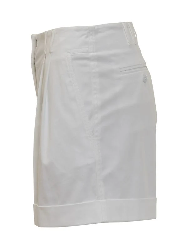 Pintuck Detail Cotton Shorts - Image 3