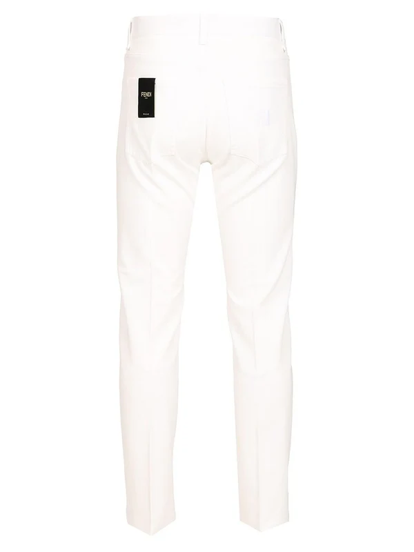 FF Embroidered Regular Denim Pants - Image 2