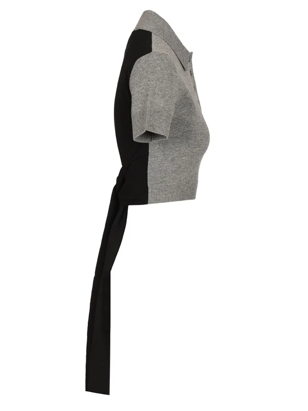 Open-Back Wool-Cashmere Polo Shirt - Image 3
