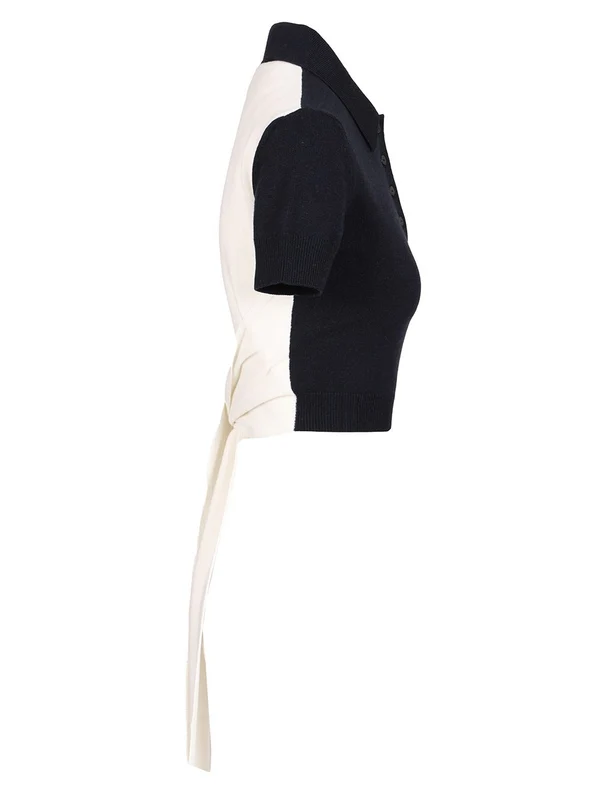 Open-Back Wool-Cashmere Polo Shirt - Image 3