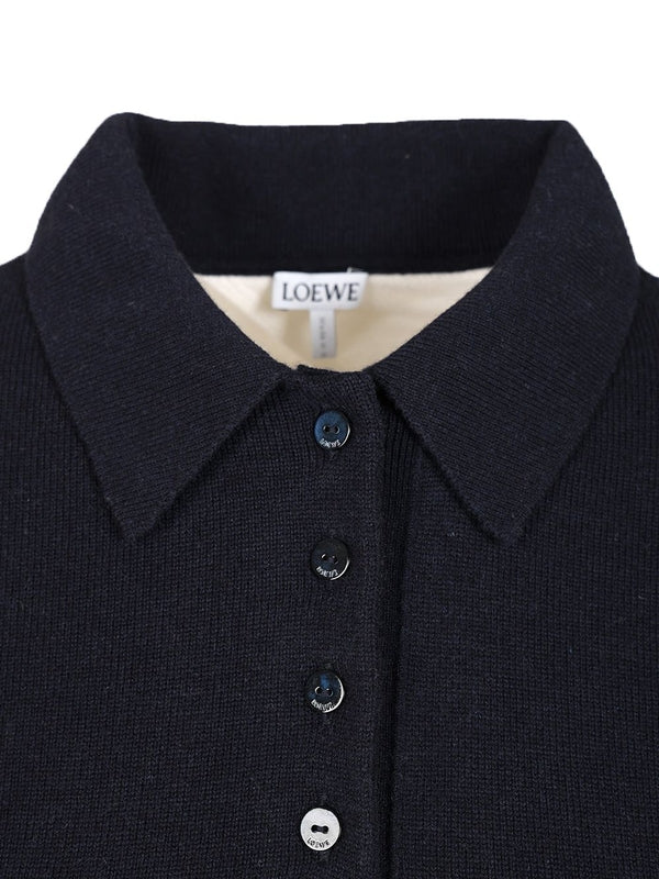 Open-Back Wool-Cashmere Polo Shirt - Image 4