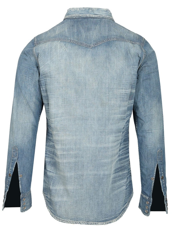 Denim Long-Sleeve Shirt - Image 2