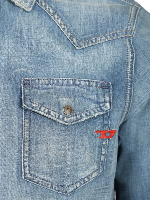 Denim Long-Sleeve Shirt - Image 3