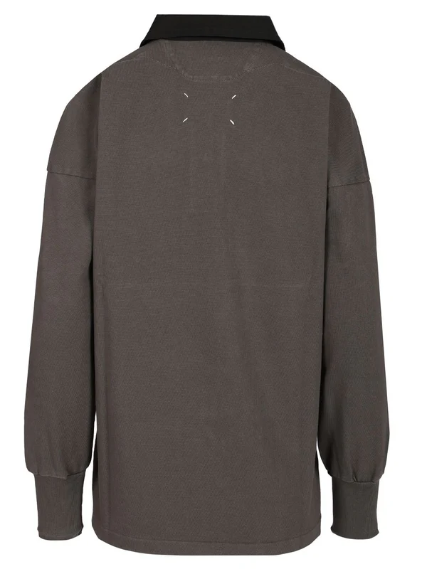 Back Stitch Cotton Polo Shirt - Image 2