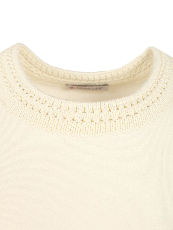 Crochet Detail Short-Sleeve T-Shirt - Image 3