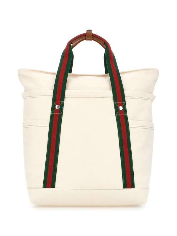 Gucci Logo Large White Tote Bags - Image 3