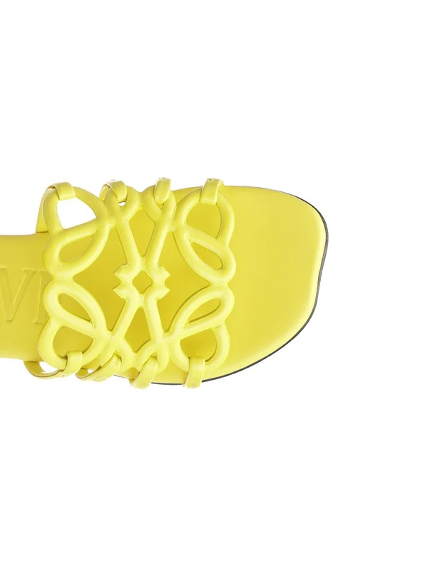 PETAL Flat Leather Slides - Image 4