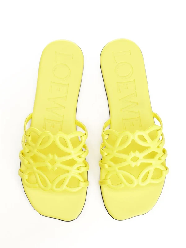 PETAL Flat Leather Slides - Image 5
