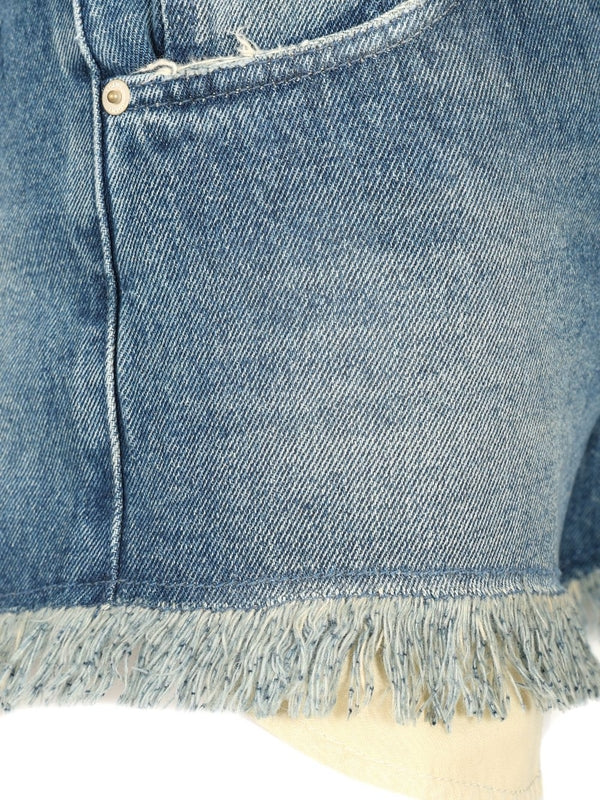 Anagram Embroidered Denim Shorts - Image 5
