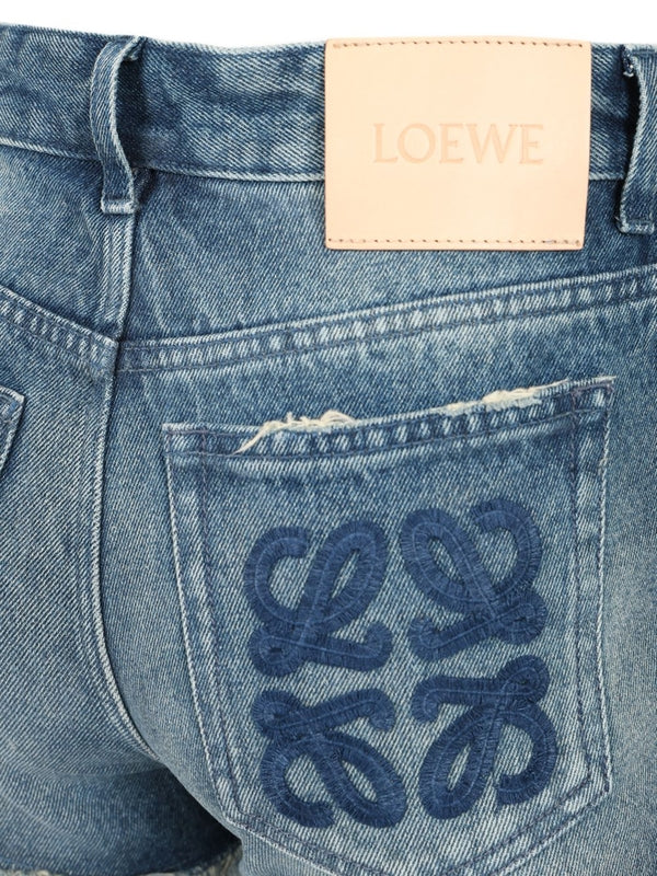 Anagram Embroidered Denim Shorts - Image 6