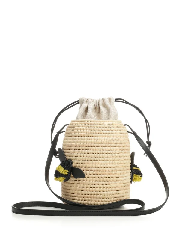 BEEHIVE Basket Raffia Bucket Bag - Image 3