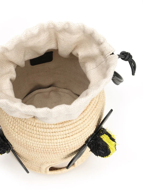 BEEHIVE Basket Raffia Bucket Bag - Image 4