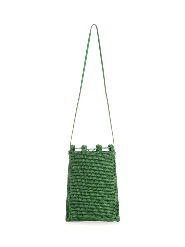 Flower Beads Raffia Crossbody Bag - Image 3