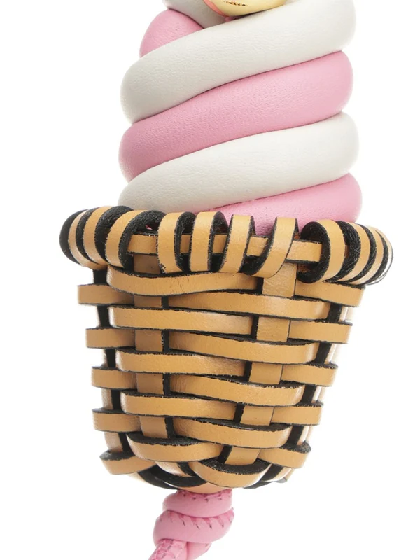 Ice Cream Charm Leather Keyring - Image 2