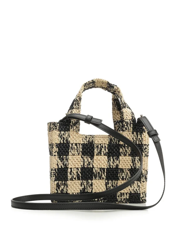 LOEWE Font Mini Raffia Tote Bag - Image 3