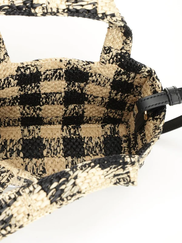 LOEWE Font Mini Raffia Tote Bag - Image 4
