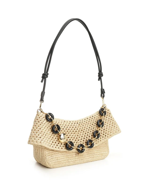 OLA Medium Raffia Shoulder Bag - Image 2