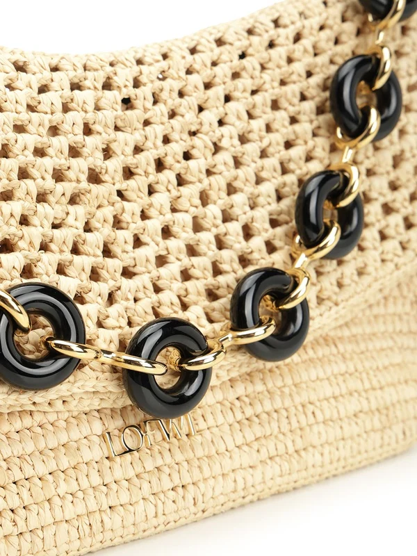 OLA Medium Raffia Shoulder Bag - Image 5