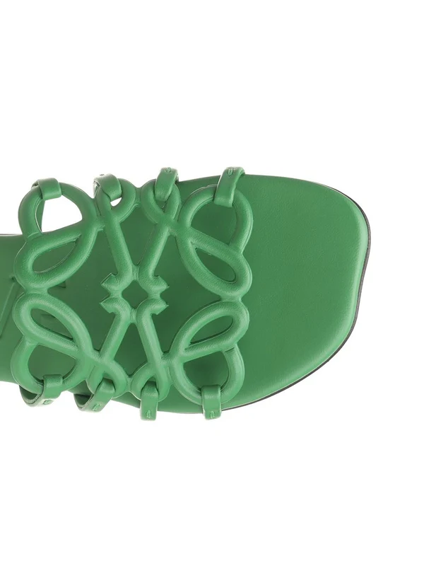 PETAL Flat Leather Slides - Image 4