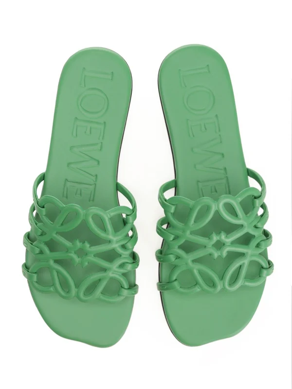 PETAL Flat Leather Slides - Image 5