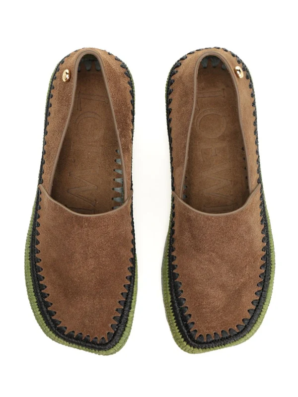RIO Suede Raffia Loafers - Image 5