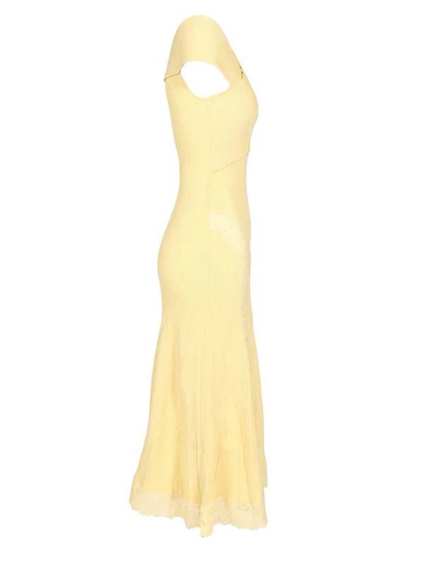 Cut-out Ribbed Knit Dress - Image 3