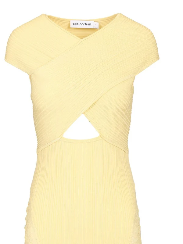 Cut-out Ribbed Knit Dress - Image 4