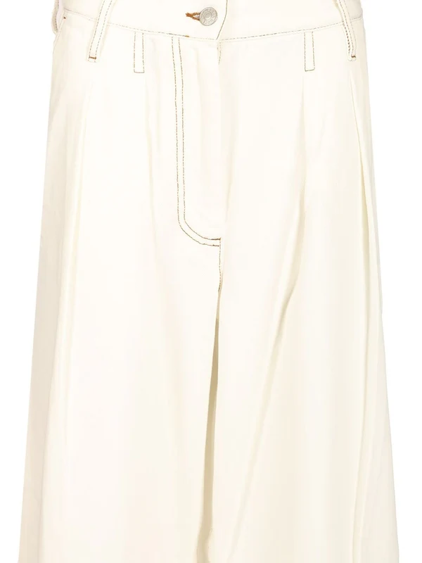 Dries Van Noten White Denim Pants - Image 4