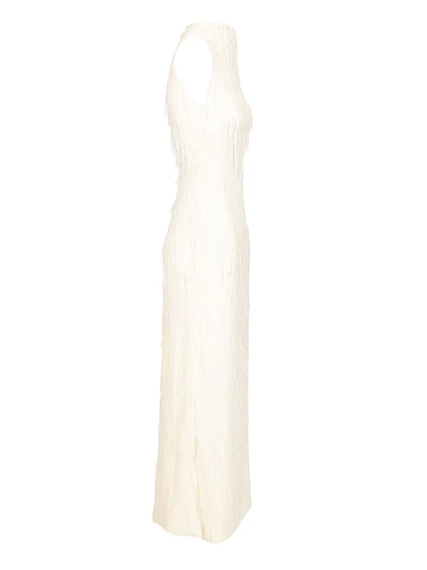 Rotate White Midi Dress - Image 3