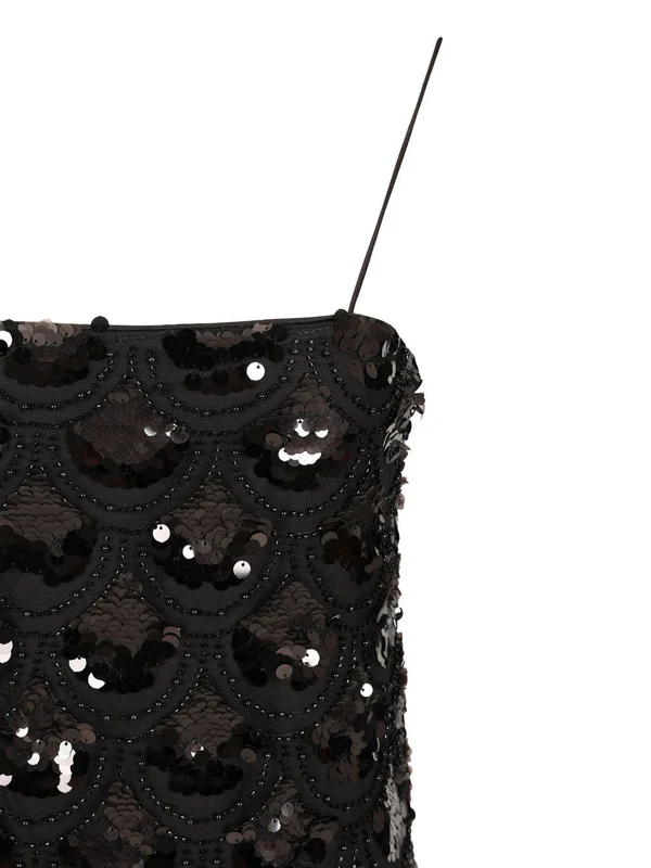 Rotate Black Midi Dress - Image 4