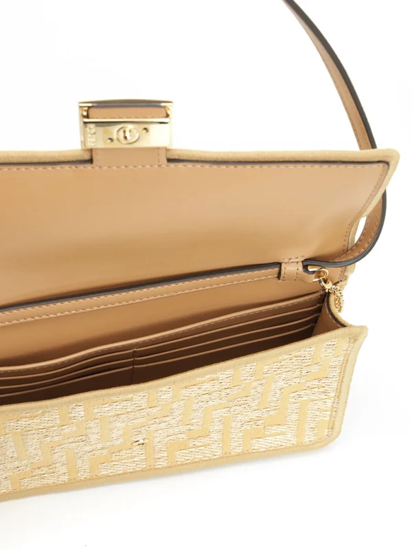 Fendi Baguette Woc Beige Crossbody & Shoulder Bags - Image 4