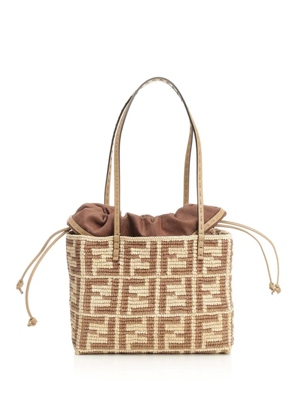 Fendi Roll Small Beige Tote Bags - Image 3